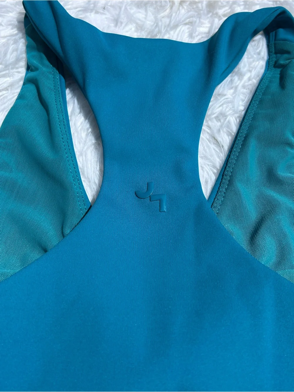 JoyLab Teal Ruched Racerback Sports Bra